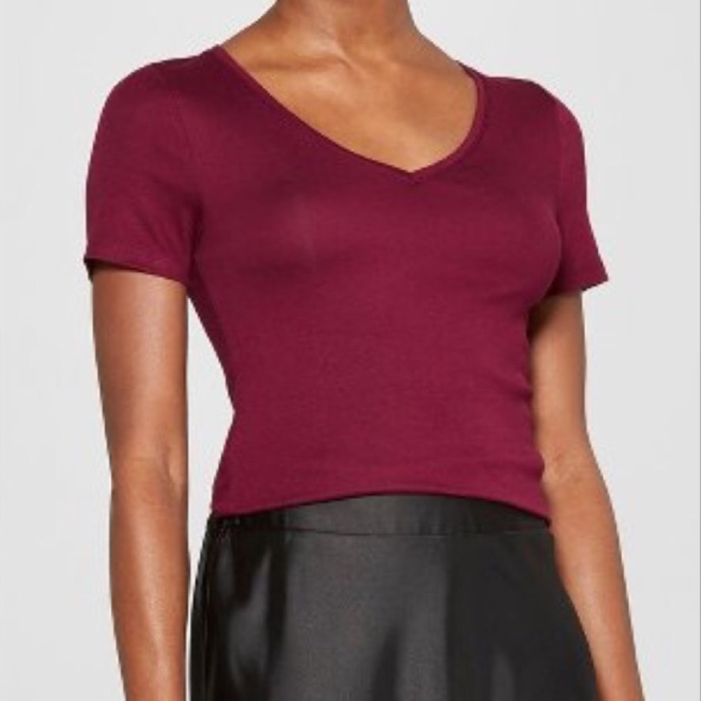 A New Day- Maroon V-Neck